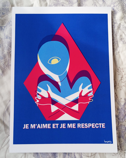 Print A4 "Je m'aime et je me respecte"
