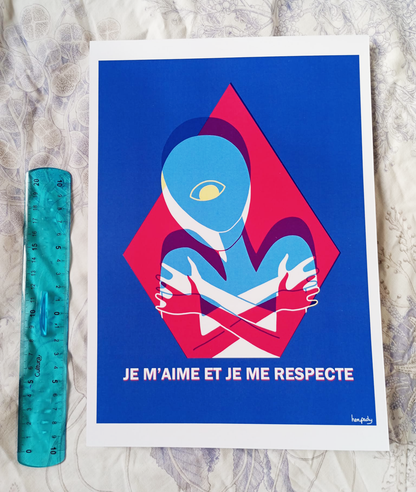 Print A4 "Je m'aime et je me respecte"